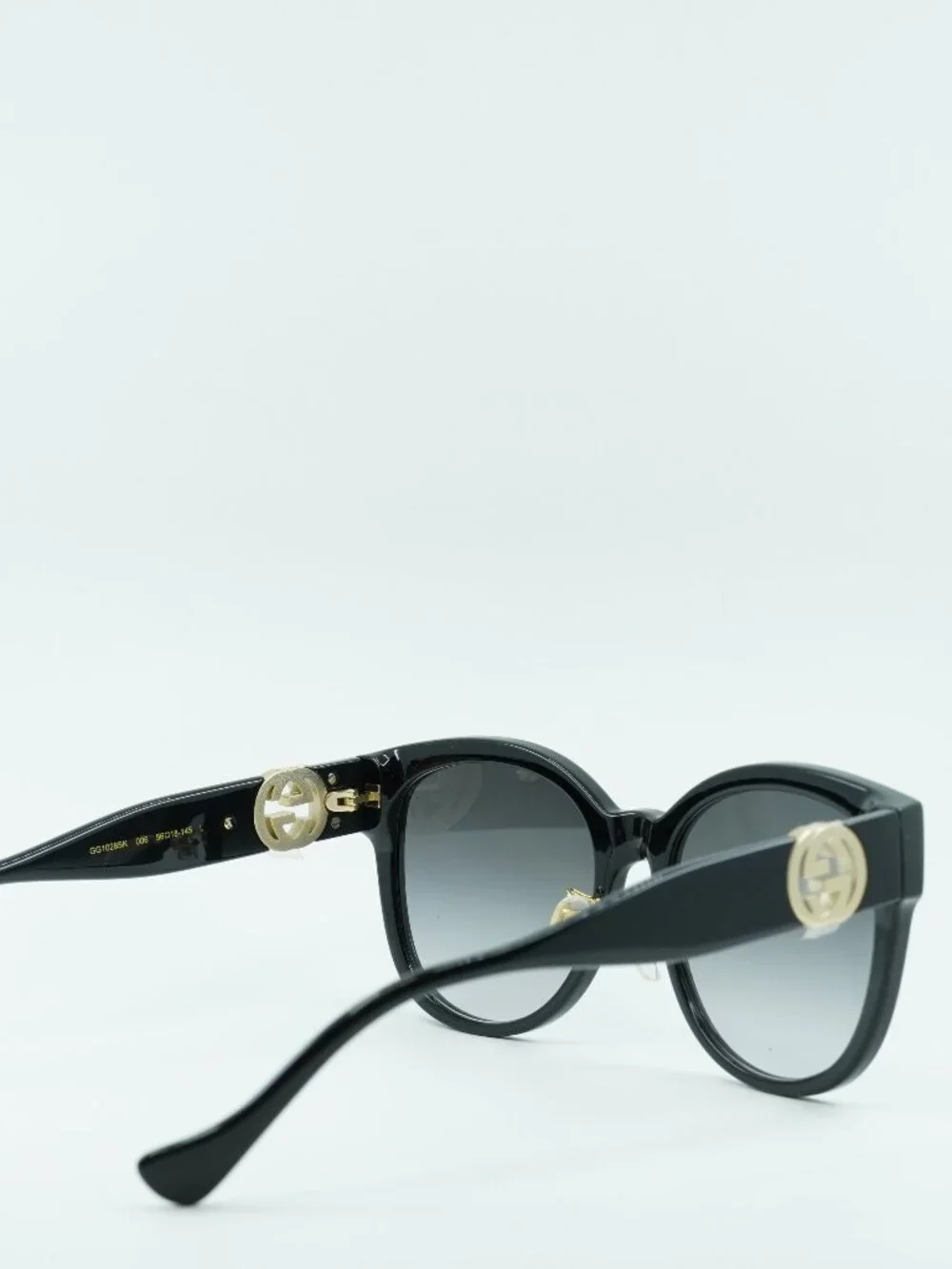 Gucci GG1028SK 006 Cat Eye Sunglasses - Black / Grey